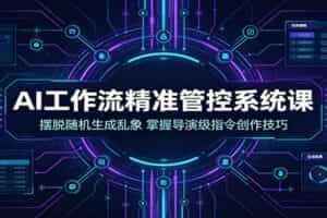 AI工作流精准管控系统课：摆脱随机生成乱象，掌握导演级指令创作技巧