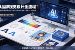 （19372期）AI品牌视觉设计全流程：标志图形×辅助图形×主视觉×插画×海报×包装×Lora训练，系统掌握AI设计体系