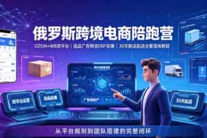 （19371期）2026俄罗斯跨境电商陪跑营：OZON+WB双平台｜选品广告物流ERP实操｜30天新店起店全套落地教程