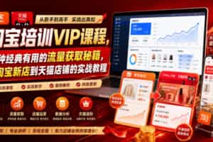 淘宝培训VIP课程，各种经典有用的流量获取秘籍，从淘宝新店到天猫店铺的实战教程（更新7月）