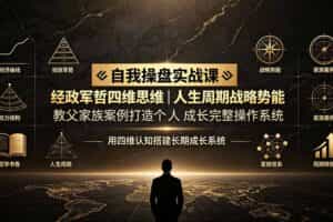 （19398期）自我操盘实战课：经政军哲四维思维｜人生周期战略势能｜教父家族案例打造个人成长完整操作系统