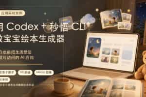 AI应用实战案例，用Codex+秒悟CLl做宝宝绘本生成器，小白也能把生活想法变成可访问的AI应用