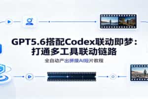 GPT5.6搭配Codex联动即梦：打通多工具联动链路，全自动产出拼接AI短片教程