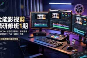 （19451期）全能影视剪辑研修班1期-无水印：PR×FCPX×达芬奇三软件×剪辑思维×商业宣传片×TVC×调色×包装，全链路系统课