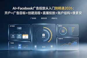 （19465期）AI+Facebook广告投放从入门到精通2026：开户×广告目标×创建流程×直播投放×账户结构×像素安装×AI赋能