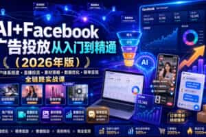 AI+Facebook广告投放从入门到精通（2026年版）｜账户体系搭建・直播投流・素材策略・数据优化・聊单变现全链路实战课