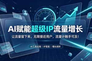 （19453期）AI赋能超级IP流量增长：让流量留下来，无限接近用户，流量计触手可及！