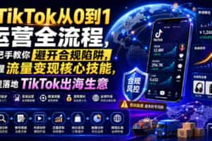 TikTok从0到1运营全流程，手把手教你避开合规陷阱，掌握流量变现核心技能，快速落地TikTok出海生意（更新7月）