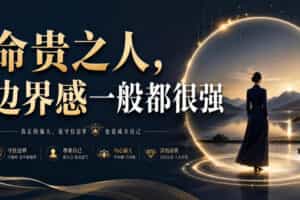 付费文章：命贵之人，边界感一般都很强
