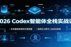 2026 Codex智能体全栈实战课：本地模型微调知识库搭建，视频办公数字人自动化教程