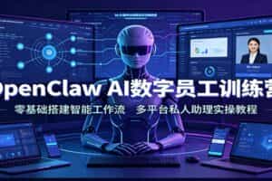OpenClaw AI数字员工训练营：零基础搭建智能工作流，多平台私人助理实操教程