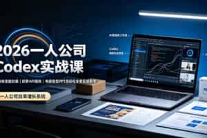 （19503期）2026一人公司Codex实战课◆智能体技能封装｜即梦API视频｜电商视觉PPT自动化全套实操教学