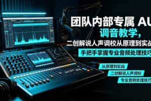 （19517期）某大佬团队内部专属 AU 调音教学，二创解说人声调校从原理到实战，手把手掌握专业音频处理技巧