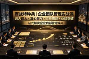 （19534期）商战特种兵｜企业团队管理实战课：识人用人｜凝心聚力｜责任搭建｜业绩突破，一站式解决企业内部管理痛点