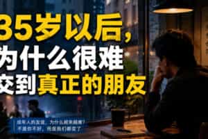 付费文章：35岁以后，为什么很难交到真正的朋友