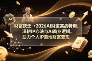 （19547期）财富跃迁→2026AI财道实战特训，深耕IP心法与AI商业逻辑，助力个人IP落地财富变现