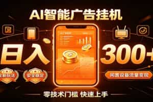 闲置流量别浪费，挂机日赚300+，流量轻松变现增收
