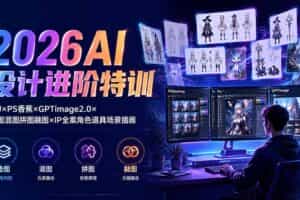 （19569期）2026AI设计进阶特训：MJ×PS香蕉×GPTimage2.0×垫图混图拼图融图×IP全案角色道具场景插画