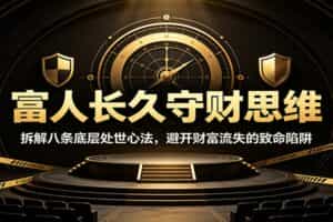 富人长久守财思维：拆解八条底层处世心法，避开财富流失的致命陷阱