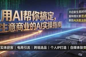 （19608期）用AI帮你搞定，生意商业的AI实操指南，开启新生意时代，重构增长新范式，解锁AI时代决胜法则