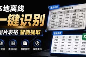 （19609期）体积仅70MB，图片一键智能提取表格工具来了！完全免费且离线使用，FastOCR智能表格识别软件V1.0