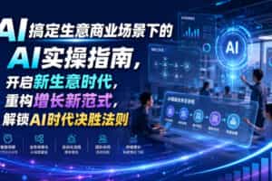 AI搞定生意商业场景下的AI实操指南，开启新生意时代，重构增长新范式，解锁AI时代决胜法则【文档】