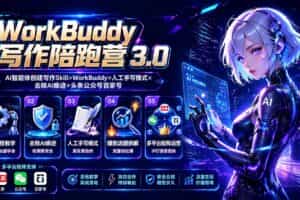 （19616期）WorkBuddy写作陪跑营3.0-更新：Ai智能体创建写作Skill×WorkBuddy×人工手写模式×去除AI痕迹×头条公众号百家号