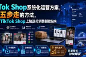 TikTok Shop系统化运营方案，一套五步走的方法，帮你在TikTok Shop上快速把销售额做起来【原创双语字幕】