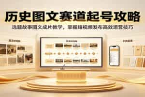 历史图文赛道起号攻略：选题故事图文成片教学，掌握短视频发布高效运营技巧