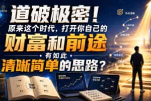 公众号灏泽异谈付费文：道破极密！原来这个时代，打开你自己的财富和前途，有如此清晰简单的思路？！