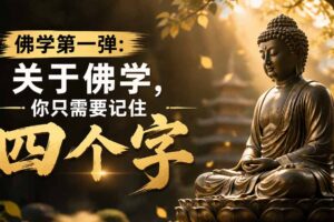 （19728期）付费文章：佛学第一弹:关于佛学，你只需要记住四个字
