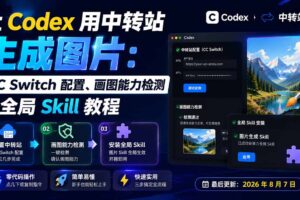 （19777期）让 Codex 用中转站生成图片：CC Switch 配置、画图能力检测与全局 Skill 教程