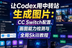 让Codex用中转站生成图片：CC Switch配置、画图能力检测与全局Skill教程
