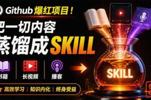 （19809期）全网走红！GitHub上6.7K Star的开源项目，把任何书、长视频、播客蒸馏成AI工具，值得收藏 cangjie-skill