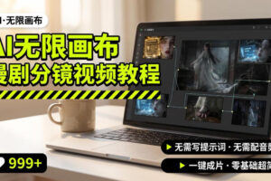 AI无限画布制作爆款漫剧分镜视频搭建教程,无需写脚本,无需制作音频,一键制作超简单