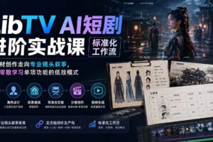 (19836期)LibTV AI短剧进阶实操课标准化工作流;从素材创作走向专业镜头叙事,告别零散学习单项功能的低效模式