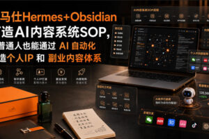 爱马仕Hermes+Obsidian打造AI内容系统SOP,让普通人也能通过 AI 自动化打造个人IP 和 副业内容体系
