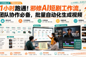 1小时跑通!邪修AI短剧工作流,团队协作必备,批量自动化生成视频
