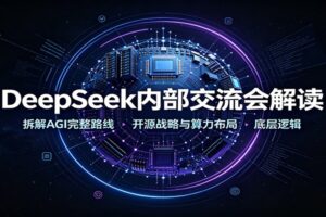 DeepSeek内部交流会解读：拆解AGI完整路线，开源战略与算力布局底层逻辑