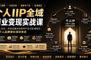 （20024期）个人IP全域商业变现实战课 (无水印)：从个人定位、内容流量到高客单产品与私域成交，搭建个人品牌增长闭环体系