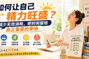 （20071期）付费文章：如何让自己精力旺盛？减少无效消耗，把时间留给真正重要的事情