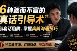 （20113期）付费文章：6种秘而不宣的“真话引导术”识别套话陷阱，掌握高阶沟通技巧