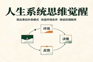 人生系统思维觉醒：跳出事后补救模式，改造环境条件，降低犯错概率