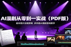 AI漫剧从零到一实战（PDF版）：剧本图片运镜剪辑，多风格AI漫剧落地教学