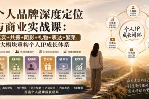 （20140期）个人品牌深度定位与商业实战课：真实+共振+阴影+礼物+表达+繁荣，六大模块重构个人IP成长体系