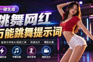 （20146期）跳舞网红一键生成！万能AI跳舞提示词-任何模型都能用