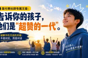 （20222期）某付费社群专属文章：告诉你的孩子，他们是“超赞的一代”。