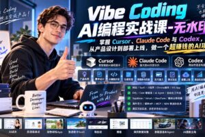 （20431期）Vibe Coding AI编程实战课-无水印：掌握Cursor、Claude Code与Codex，从产品设计到部署上线，做一个超赚钱的AI项目