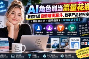 （20475期）AI角色别当流量花瓶！教你打造自动赚钱漏斗，数字产品轻松变现（零经验可学+避坑指南）【原创双语字幕】