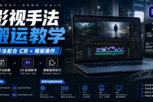 影视手法搬运教学，手法配合CR+模板操作，需要电脑，提供软件+配置参数